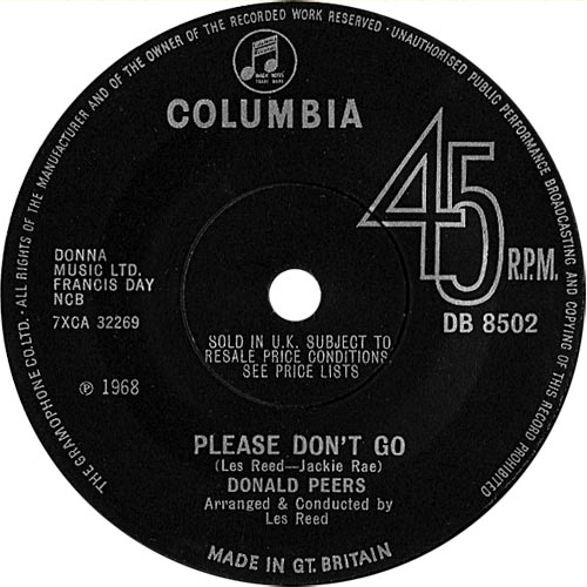 ・アーティスト Donald Peers ・タイトル Please Don't Go ・レーベル・型番 Columbia DB8502 ・フォーマット 7インチレコード ・コンディション(盤) 良い (VG+) ・コンディション(ジャケット) プレインカバー（元ジャケット／カバー無し） ・コンディション(帯) オビなし ・特記事項 【盤に浅い跡】【盤カビ】 サンプル画像です。実際の商品の画像ではありません 商品写真はバーコード/カタログ番号に対応したサンプル画像ですので、お送りする商品の画像ではありません。帯やライナーなどの付属品は、特記事項に記載されている場合のみ含まれます。プロモやカラーレコードなどの仕様についても、該当する場合のみ特記事項に記載しています。 【ご購入前に必ずご確認ください】 ・本店サイト(www.recordcity.jp)とは価格、送料が違います ・本店サイト、その他支店のオーダーとは同梱発送できません ・注文確定後に別の注文を頂いた場合、注文同士の同梱は致しかねます。 ・別倉庫から発送しているため、店頭受け渡しは対応しておりません ・一部商品は他の通販サイトでも販売しているため、ご注文のタイミングによっては商品のご用意ができない場合がございます。 ・土日祝日はお休みです 金曜・祝前日9時以降のご連絡またはご入金は、返答または発送が週明け・祝日明けに順次対応となります。 ・ご購入後のキャンセル不可 ご購入後のキャンセルはいかなる理由においてもお受けできません。ご了承の上、ご購入くださいませ。 ・日本郵便(ゆうパック/ゆうメール)によるお届けになります。 ・中古品であることをご理解ください 当ストアでは中古商品を主に販売しております。中古品であることをご理解の上ご購入ください。また、一部商品はRecordCityオンラインストアで試聴可能です。 ・返品について お客様のご都合による返品は一切承っておりません。 表記の内容と実際の商品に相違がある場合、また針飛び等で返品・返金をご希望される場合は、商品の到着後1週間以内にご連絡ください。商品の返送をこちらで確認後、キャンセル・返金を行います。 コンディションVG以下の商品は返品できません。プレイに影響のない表面のこすれ傷、プレス起因のノイズ盤は返品の対象外です。 【コンディション表記】 ・ほぼ新品(M-)(Like New) 完全な新品。未使用。当店ではほぼ使用しません ・非常に良い(EX)(Excellent) 中古盤として美品な状態。わずかな経年を感じるものの傷みを感じさせない、当店基準で最高の状態 ・良い(VG+)(Very Good Plus) 丁寧に扱われた中古品で、軽い使用感がみられる。 ・可(VG)(Acceptable) 使い込まれた中古品で、「良い」よりもさらに使用感がみられる。 ・悪い(VG-)(Bad) 状態が悪いアイテム。使用の保障はなく、再生不可、針飛び、目立つノイズがあるかもしれない。状態によるクレーム不可。返品不可。 ・非常に悪い(G)(Very Bad) 「悪い」よりさらに状態が悪いアイテム。使用の保障はなく、再生不可、針飛び、目立つノイズがあるかもしれない。状態によるクレーム不可。返品不可。 ・ジャンク(Fair)(Junk/Fair) 割れている、反っている、水ダメージがある、カビ、ジャケットが分離している、ひどい書き込み、ひどい擦れなど最低の状態。使用の保障はなく、再生不可、針飛び、目立つノイズがあるかもしれない。状態によるクレーム不可。返品不可。 ・ジャンク(Poor)(Junk/Poor) 割れている、反っている、水ダメージがある、カビ、ジャケットが分離している、ひどい書き込み、ひどい擦れなど最低の状態。使用の保障はなく、再生不可、針飛び、目立つノイズがあるかもしれない。状態によるクレーム不可。返品不可。