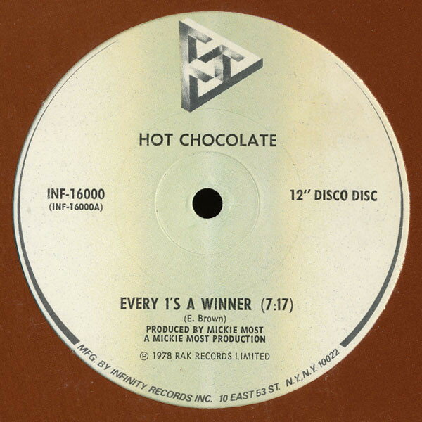 【中古】米12” Hot Chocolate Every 1s A Winner / Put Your Love In Me INF16000 INFINITY /00250