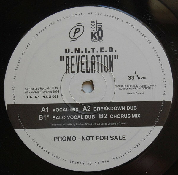 【中古】英12” U.N.I.T.E.D. Revelation PLUG001 Produce Records /00250
