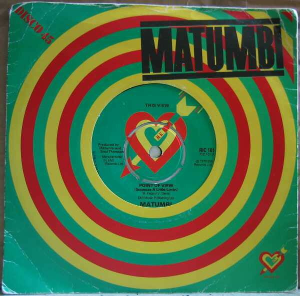 Artist Name: Z - 【中古】7” Matumbi Point Of View (Squeeze A Little Lovin) RIC101 Matumbi Records /00080