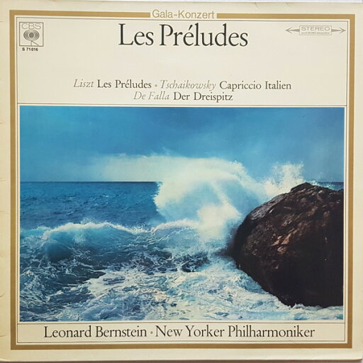 【中古】独LP Leonard Bernstein , New York P Gala Konzert Les Preludes - Liszt Les Preludes Tsch S71016 CBS /00260 【中古】独LP Leonard Bernstein , New York P Gala Konzert Les Preludes - Liszt Les Preludes Tsch S71016 CBS /00260