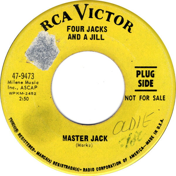 【中古】米7” Four Jacks &amp; A Jill Master Jack 479473PROMO RCA Victor /00080
