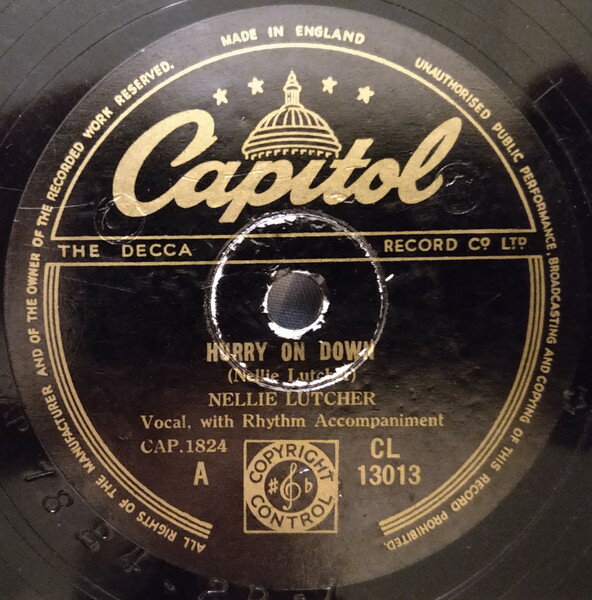 【中古】英78RPM/SP Nellie Lutchera &amp; Her Rhythm Hurry On Down / Fine Brown Frame CL13013 CAP..