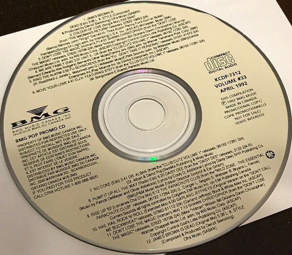 【中古】CD Various Bmg Pop Promo Volume #33 April 1992 KCDP7312 BMG Music Canada プロモ /00110