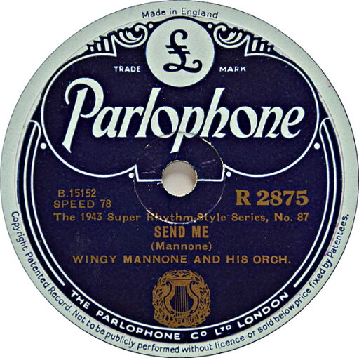 【中古】英78RPM/SP Wingy Manone & His Orchestra Send Me / Strange Blues R2875 Parlophone /00500 【中古】英78RPM/SP Wingy Manone & His Orchestra Send Me / Strange Blues R2875 Parlophone /00500