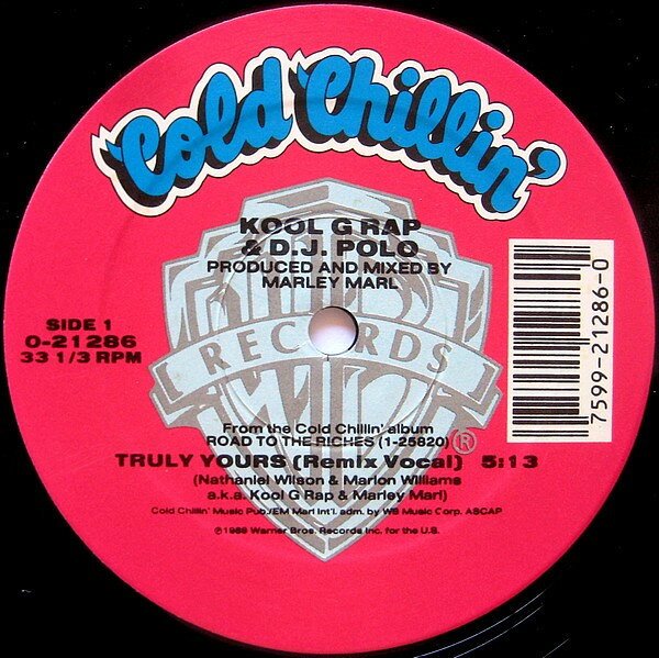 【中古】12インチ Kool G Rap &amp; D.J. Polo Truly Yours (Remix) / Cold Cuts 021286 Cold Chillin