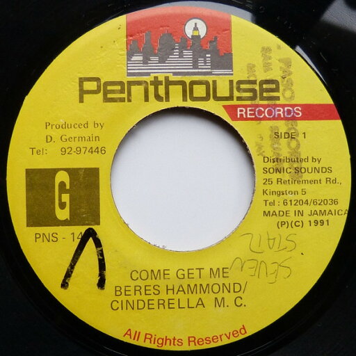 【中古】ジャマイカ7” Beres Hammond / Cinderella M.C Come Get Me PNS1411 Penthouse Records /00080 【中古】ジャマイカ7” Beres Hammond / Cinderella M.C Come Get Me PNS1411 Penthouse Records /00080