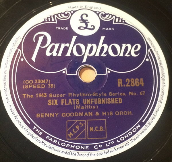 【中古】英78RPM/SP Benny Goodman & His Orchestra Six Flats Unfurnished / Why Dont You Do Right R2864 Parlophone /00500