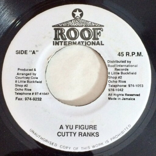 【中古】ジャマイカ7” Cutty Ranks A Yu Figure none Roof International /00080 【中古】ジャマイカ7” Cutty Ranks A Yu Figure none Roof International /00080