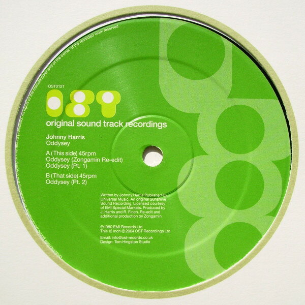 Artist Name: N - 【中古】12” Johnny Harris Oddysey OST012T Original Sound Track /00250