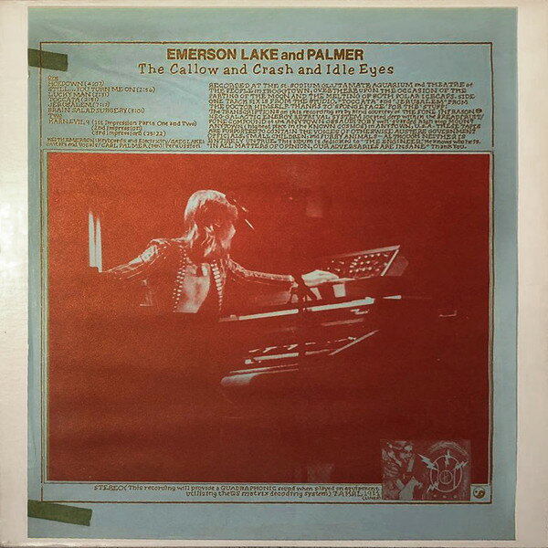 【中古】米LP Emerson Lake &amp; Palmer Callow And Crash And Idle Eyes TAKAL1911 THE AMAZING KORNYFON /00260