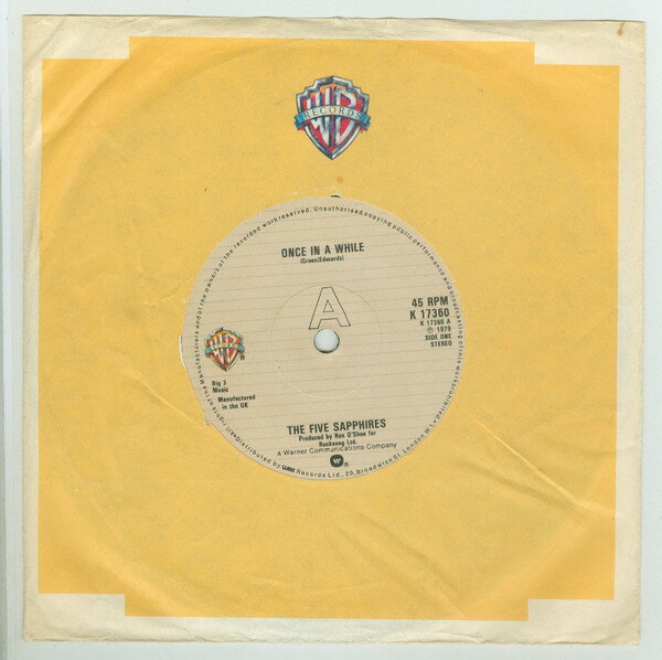 쥳ɥƥ ŷԾŹ㤨֡š۱7 Five Sapphires Once In A While / Falling In Love K17360 WARNER BROS. /00080פβǤʤ385ߤˤʤޤ