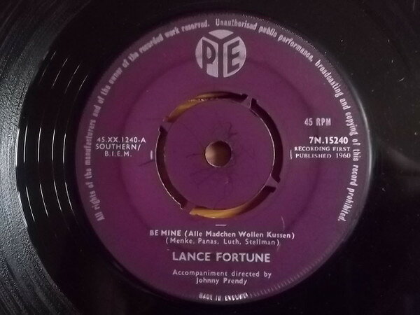 【中古】7” Lance Fortune Be Mine 7N15240 Pye Records /00080