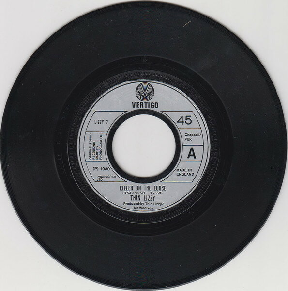 Artist Name: W - 【中古】7” Thin Lizzy Killer On The Loose LIZZY7 Vertigo /00080
