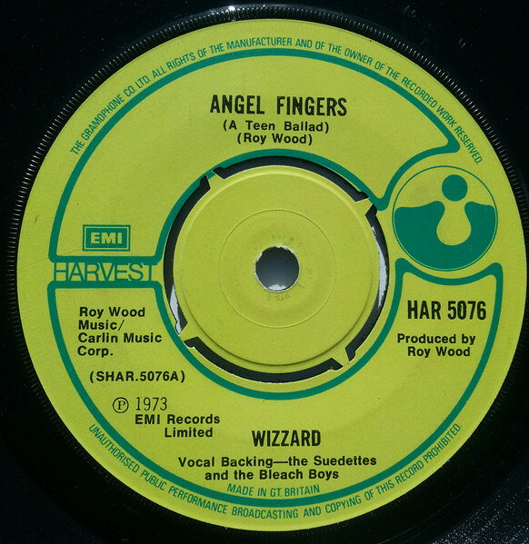 【中古】7” Wizzard Angel Fingers (A Teen Ballad) HAR5076 Harvest /00080