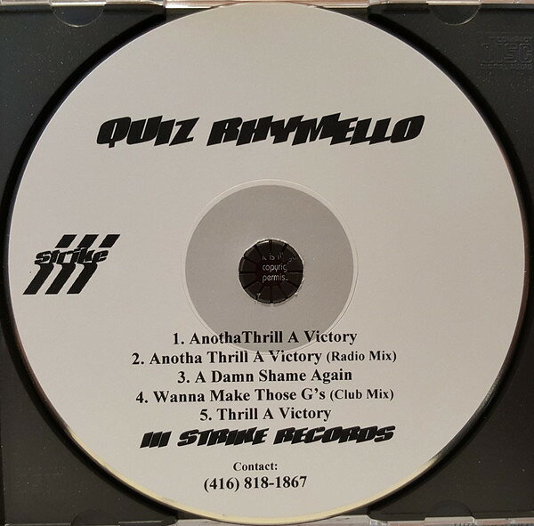 CD Quiz Rhymello Anotha Thrill A Victory QUIZ01 III Strike /00110