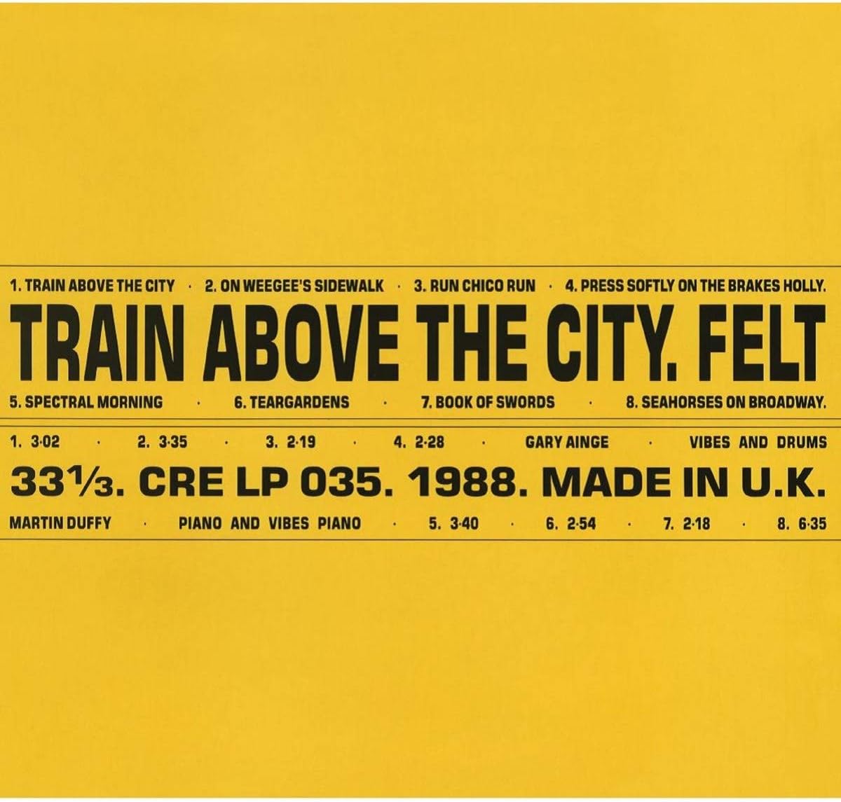 【新品】英LP Felt Train Above The City FLT188 Cherry Red /00260