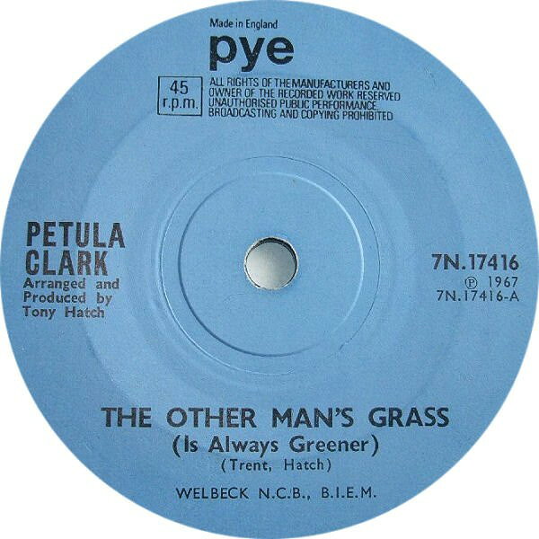【中古】7” Petula Clark The Other Mans Grass Is Always Greener 7N17416 Pye Records /00080
