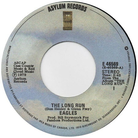 【中古】7” Eagles The Long Run E46569 Asylum Records /00080