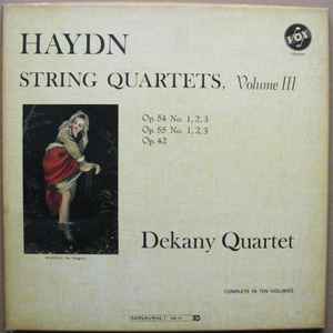 【中古】英3discs LP Joseph Haydn , Dekany Quartet String Quartets, Volume III (Op.54,...