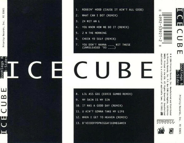 【中古】CD Ice Cube Bootlegs &amp; B-Sides P253921 Priority Records, Le /00110