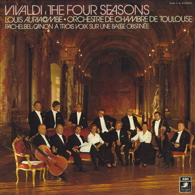 【中古】LP Louis Auriacombe, Orchestre De ヴィヴァルディ: 四季 / パッフェルベル: カノン EAA114 ANGEL /00260