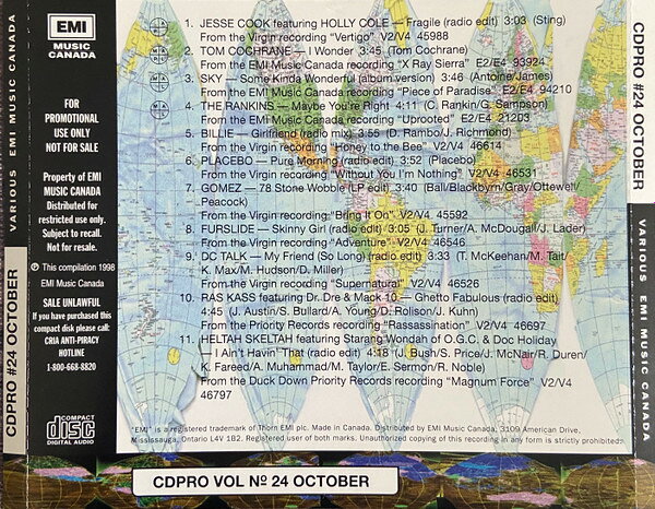 CD Various Cdpro Vol #24 (October 1998) CDPROVOL24 EMI Music Canada プロモ /00110