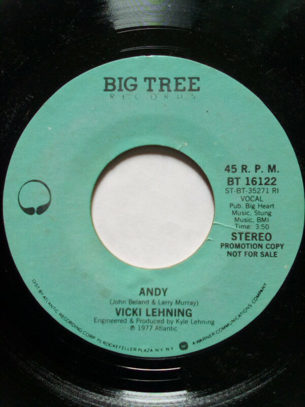 【中古】米7" Vicki Lehning Andy BT16122 Big Tree Records /00080