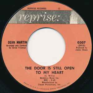 【中古】米7" Dean Martin The Door Is Still Open To My Heart / Every Minute Every Hour 0307 Reprise Records /00080 【中古】米7" Dean Martin The Door Is Still Open To My Heart / Every Minute Every Hour 0307 Reprise Records /00080
