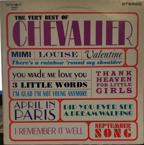 【中古】加LP Maurice CHEVALIER The Very Best Of Chevalier BM817 BIRCHMOUNT /00260
