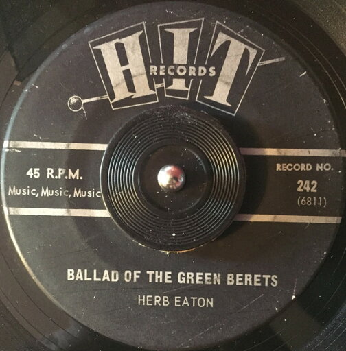 【中古】米7" Herb Eaton / The Cords Ballad Of The Green Berets / Listen People 242 Hit Records (4) /00080 【中古】米7" Herb Eaton / The Cords Ballad Of The Green Berets / Listen People 242 Hit Records (4) /00080