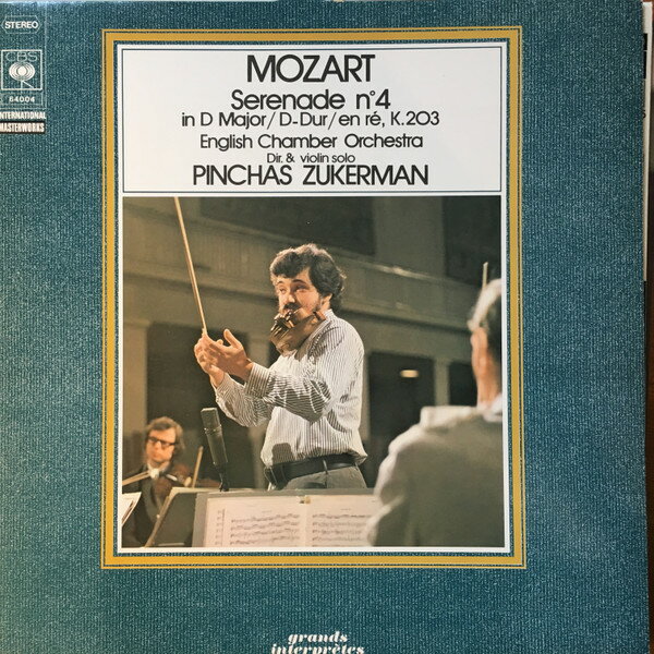 【中古】欧LP Wolfgang Amadeus Mozart , Pinc Serenade N° 4 In D Major / D-Dur / En Re, K.203 CBS64004 CBS Masterworks /00260