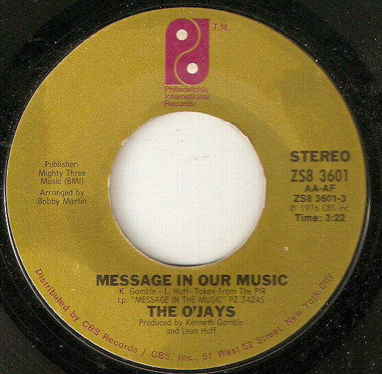 米7” OJays Message In Our Music ZS83601 Philadelphia Interna /00080