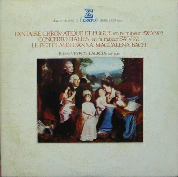 【中古】LP ロベール・ヴェイロン=ラクロワ J. S. バッハ: イタリア協奏曲, 半音階的幻想曲とフー ERA1..