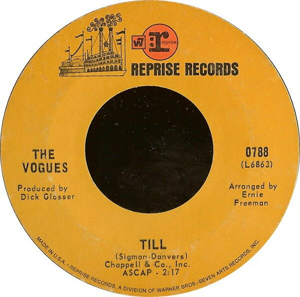 【中古】米7" Vogues Till / I Will 0788 Reprise Records /00080