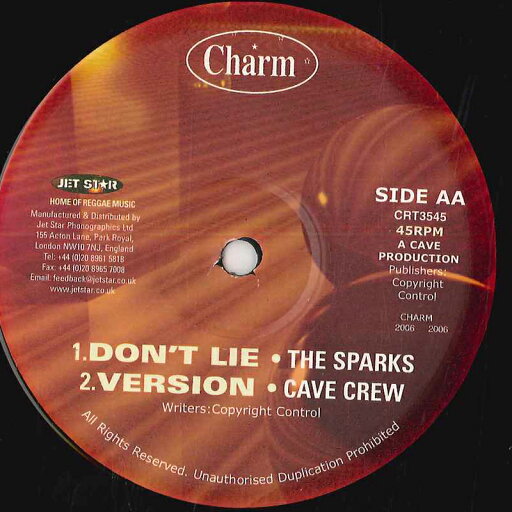 【中古】英12” Nato, Cave Crew, The Sparks Bad Day / Dont LIE CRT3545 CHARM /00250 【中古】英12” Nato, Cave Crew, The Sparks Bad Day / Dont LIE CRT3545 CHARM /00250