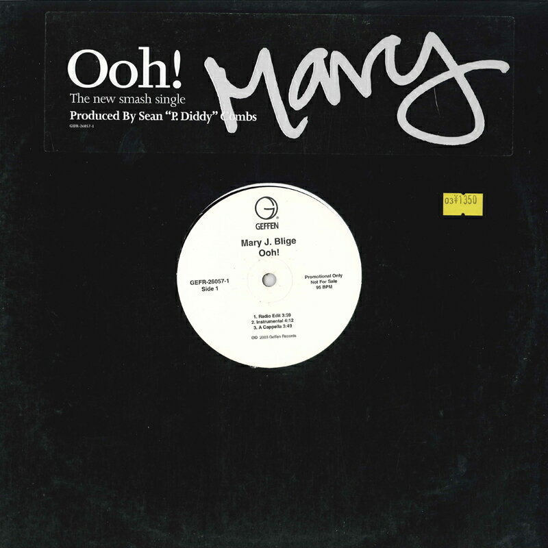 ・アーティスト Mary J Blige ・タイトル Ooh! ・レーベル・型番 GEFFEN GEFR260571PROMO ・フォーマット 12インチレコード ・コンディション(盤) 良い (VG+) ・コンディション(ジャケット) 良い (VG+) ・コンディション(帯) オビなし ・特記事項 【プロモ盤】 【カバーにシール付着】 サンプル画像です。実際の商品の画像ではありません 商品写真はバーコード/カタログ番号に対応したサンプル画像ですので、お送りする商品の画像ではありません。帯やライナーなどの付属品は、特記事項に記載されている場合のみ含まれます。プロモやカラーレコードなどの仕様についても、該当する場合のみ特記事項に記載しています。 【ご購入前に必ずご確認ください】 ・本店サイト(www.recordcity.jp)とは価格、送料が違います ・本店サイト、その他支店のオーダーとは同梱発送できません ・注文確定後に別の注文を頂いた場合、注文同士の同梱は致しかねます。 ・別倉庫から発送しているため、店頭受け渡しは対応しておりません ・一部商品は他の通販サイトでも販売しているため、ご注文のタイミングによっては商品のご用意ができない場合がございます。 ・土日祝日はお休みです 金曜・祝前日9時以降のご連絡またはご入金は、返答または発送が週明け・祝日明けに順次対応となります。 ・ご購入後のキャンセル不可 ご購入後のキャンセルはいかなる理由においてもお受けできません。ご了承の上、ご購入くださいませ。 ・日本郵便(ゆうパック/ゆうメール)によるお届けになります。 ・中古品であることをご理解ください 当ストアでは中古商品を主に販売しております。中古品であることをご理解の上ご購入ください。また、一部商品はRecordCityオンラインストアで試聴可能です。 ・返品について お客様のご都合による返品は一切承っておりません。 表記の内容と実際の商品に相違がある場合、また針飛び等で返品・返金をご希望される場合は、商品の到着後1週間以内にご連絡ください。商品の返送をこちらで確認後、キャンセル・返金を行います。 コンディションVG以下の商品は返品できません。プレイに影響のない表面のこすれ傷、プレス起因のノイズ盤は返品の対象外です。 【コンディション表記】 ・ほぼ新品(M-)(Like New) 完全な新品。未使用。当店ではほぼ使用しません ・非常に良い(EX)(Excellent) 中古盤として美品な状態。わずかな経年を感じるものの傷みを感じさせない、当店基準で最高の状態 ・良い(VG+)(Very Good Plus) 丁寧に扱われた中古品で、軽い使用感がみられる。 ・可(VG)(Acceptable) 使い込まれた中古品で、「良い」よりもさらに使用感がみられる。 ・悪い(VG-)(Bad) 状態が悪いアイテム。使用の保障はなく、再生不可、針飛び、目立つノイズがあるかもしれない。状態によるクレーム不可。返品不可。 ・非常に悪い(G)(Very Bad) 「悪い」よりさらに状態が悪いアイテム。使用の保障はなく、再生不可、針飛び、目立つノイズがあるかもしれない。状態によるクレーム不可。返品不可。 ・ジャンク(Fair)(Junk/Fair) 割れている、反っている、水ダメージがある、カビ、ジャケットが分離している、ひどい書き込み、ひどい擦れなど最低の状態。使用の保障はなく、再生不可、針飛び、目立つノイズがあるかもしれない。状態によるクレーム不可。返品不可。 ・ジャンク(Poor)(Junk/Poor) 割れている、反っている、水ダメージがある、カビ、ジャケットが分離している、ひどい書き込み、ひどい擦れなど最低の状態。使用の保障はなく、再生不可、針飛び、目立つノイズがあるかもしれない。状態によるクレーム不可。返品不可。