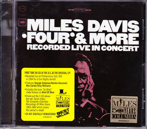 ・アーティスト Miles Davis ・タイトル Four & More ・レーベル・型番 Columbia, Legacy CK93595 ・フォーマット CD ・コンディション(盤) 良い (VG+) ・コンディション(ジャケット) ・コンディション(帯) オビなし ・特記事項 【盤汚れ】 サンプル画像です。実際の商品の画像ではありません 商品写真はバーコード/カタログ番号に対応したサンプル画像ですので、お送りする商品の画像ではありません。帯やライナーなどの付属品は、特記事項に記載されている場合のみ含まれます。プロモやカラーレコードなどの仕様についても、該当する場合のみ特記事項に記載しています。 【ご購入前に必ずご確認ください】 ・本店サイト(www.recordcity.jp)とは価格、送料が違います ・本店サイト、その他支店のオーダーとは同梱発送できません ・注文確定後に別の注文を頂いた場合、注文同士の同梱は致しかねます。 ・別倉庫から発送しているため、店頭受け渡しは対応しておりません ・一部商品は他の通販サイトでも販売しているため、ご注文のタイミングによっては商品のご用意ができない場合がございます。 ・土日祝日はお休みです 金曜・祝前日9時以降のご連絡またはご入金は、返答または発送が週明け・祝日明けに順次対応となります。 ・ご購入後のキャンセル不可 ご購入後のキャンセルはいかなる理由においてもお受けできません。ご了承の上、ご購入くださいませ。 ・日本郵便(ゆうパック/ゆうメール)によるお届けになります。 ・中古品であることをご理解ください 当ストアでは中古商品を主に販売しております。中古品であることをご理解の上ご購入ください。また、一部商品はRecordCityオンラインストアで試聴可能です。 ・返品について お客様のご都合による返品は一切承っておりません。 表記の内容と実際の商品に相違がある場合、また針飛び等で返品・返金をご希望される場合は、商品の到着後1週間以内にご連絡ください。商品の返送をこちらで確認後、キャンセル・返金を行います。 コンディションVG以下の商品は返品できません。プレイに影響のない表面のこすれ傷、プレス起因のノイズ盤は返品の対象外です。 【コンディション表記】 ・ほぼ新品(M-)(Like New) 完全な新品。未使用。当店ではほぼ使用しません ・非常に良い(EX)(Excellent) 中古盤として美品な状態。わずかな経年を感じるものの傷みを感じさせない、当店基準で最高の状態 ・良い(VG+)(Very Good Plus) 丁寧に扱われた中古品で、軽い使用感がみられる。 ・可(VG)(Acceptable) 使い込まれた中古品で、「良い」よりもさらに使用感がみられる。 ・悪い(VG-)(Bad) 状態が悪いアイテム。使用の保障はなく、再生不可、針飛び、目立つノイズがあるかもしれない。状態によるクレーム不可。返品不可。 ・非常に悪い(G)(Very Bad) 「悪い」よりさらに状態が悪いアイテム。使用の保障はなく、再生不可、針飛び、目立つノイズがあるかもしれない。状態によるクレーム不可。返品不可。 ・ジャンク(Fair)(Junk/Fair) 割れている、反っている、水ダメージがある、カビ、ジャケットが分離している、ひどい書き込み、ひどい擦れなど最低の状態。使用の保障はなく、再生不可、針飛び、目立つノイズがあるかもしれない。状態によるクレーム不可。返品不可。 ・ジャンク(Poor)(Junk/Poor) 割れている、反っている、水ダメージがある、カビ、ジャケットが分離している、ひどい書き込み、ひどい擦れなど最低の状態。使用の保障はなく、再生不可、針飛び、目立つノイズがあるかもしれない。状態によるクレーム不可。返品不可。