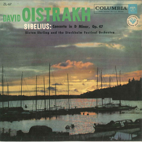 ・アーティスト ダヴィッド・オイストラフ, シックスティーン・エールリンク, ストックホルム祝祭管弦楽団 ・タイトル シベリウス: ヴァイオリン協奏曲 ニ短調, 作品47 ・レーベル・型番 COLUMBIA ZL67 ・フォーマット 10イ...