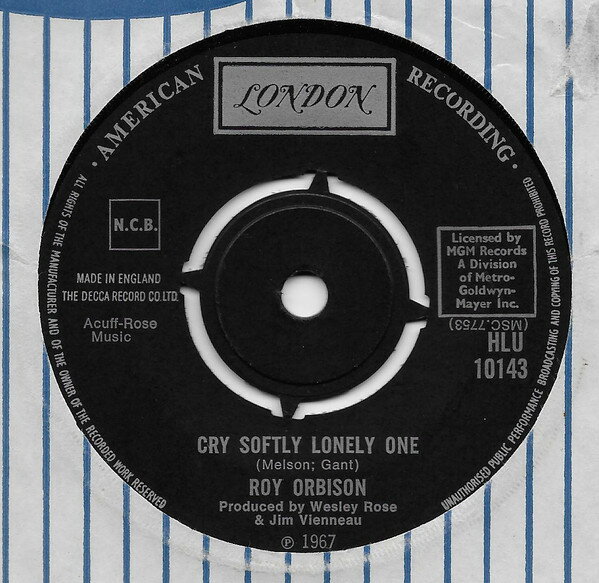 ����š۱�7�� Roy Orbison Cry Softly Lonely One HLU10143 London Records /00080