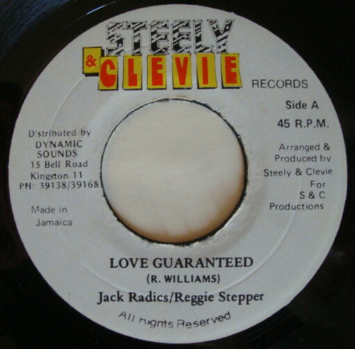 【中古】ジャマイカ7” Jack Radics / Reggie Stepper Love Guaranteed NONE Steely & Clevie Reco /00080 【中古】ジャマイカ7” Jack Radics / Reggie Stepper Love Guaranteed NONE Steely & Clevie Reco /00080