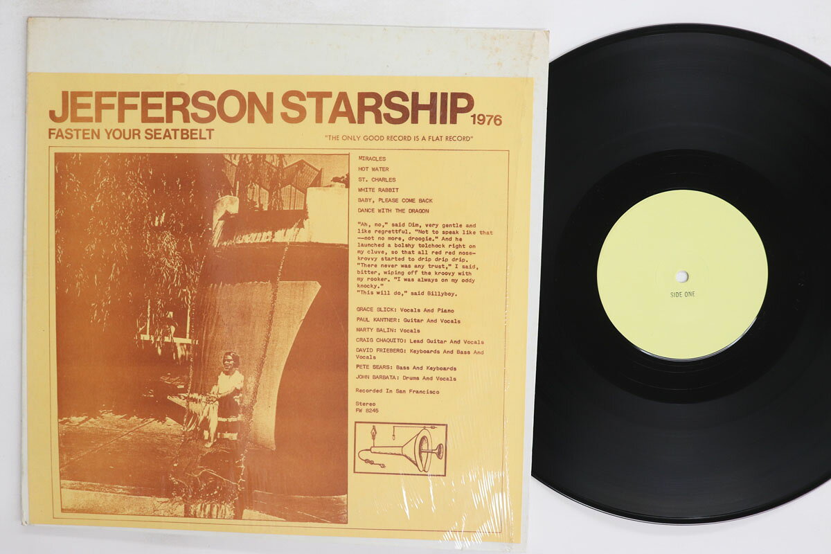 LP Jefferson Starship Fasten Your Seatbelt 1976 FW8245 FLAT /00260