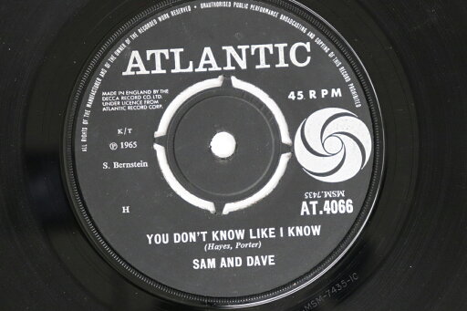 【中古】英7” Sam & Dave You Dont Know Like I Know AT4066 ATLANTIC /00080 【中古】英7” Sam & Dave You Dont Know Like I Know AT4066 ATLANTIC /00080
