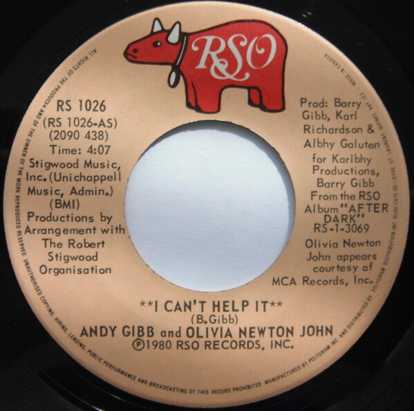쥳ɥƥ ŷԾŹ㤨֡š۲7 Andy Gibb & Olivia Newton-john I Cant Help It RS1026 RSO /00080פβǤʤ638ߤˤʤޤ