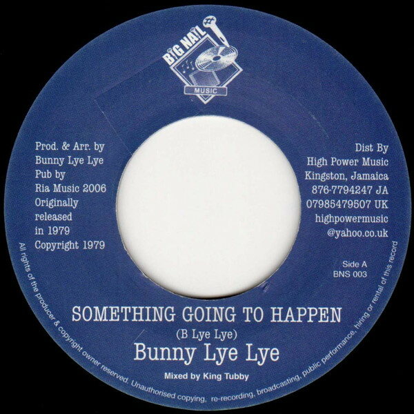 【中古】英7” Bunny Lie Lie Something Going To Happen BNS003 Big Nail Music /00080