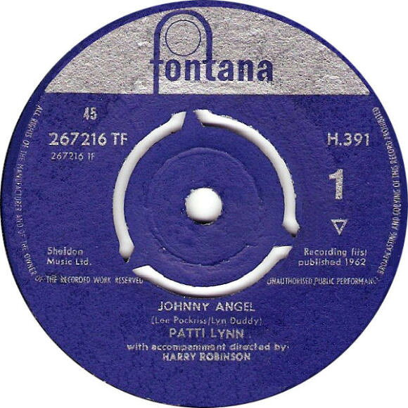 【中古】英7” Patti Lynn Johnny Angel / Tonight You Belong To Me H391 FONTANA /00080