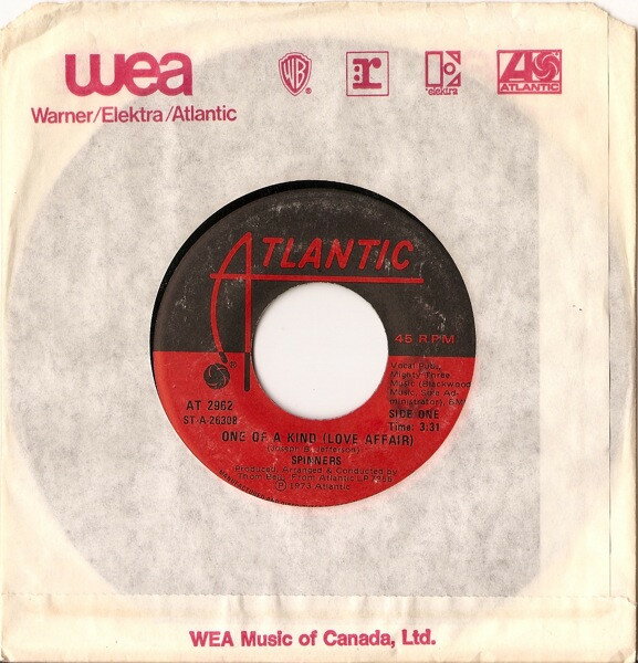 【中古】7” Spinners One Of A Kind (Love Affair) AT2962 Atlantic /00080