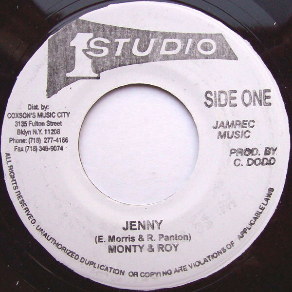 【中古】ジャマイカ7” Monty &amp; Roy / Bunnie &amp; Skitter Jenny / I Need You NONE Studio One /00080