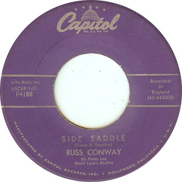 米7” Russ Conway Side Saddle F4188 Capitol Records /00080