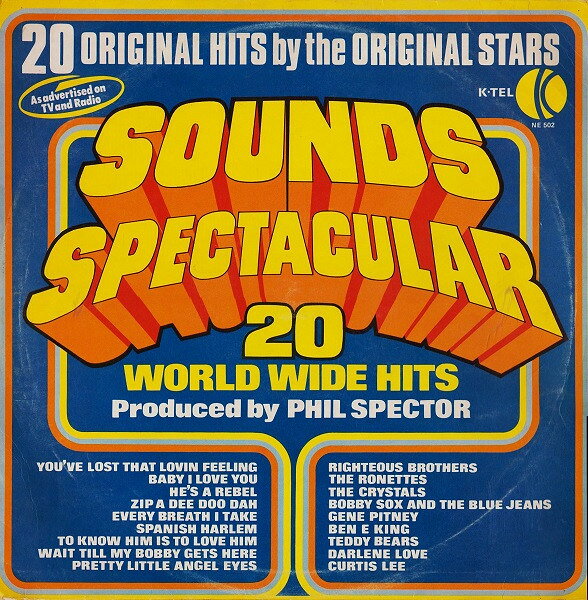 LP Various Sounds Spectacular 20 World Wide Hits NE502 K TEL /00260